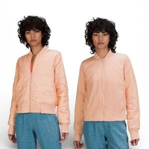 Lululemon Non Stop Reversible Bomber Jacket Bleached Apricot